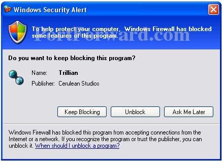 Allow Programs Through Firewall Windows Xp