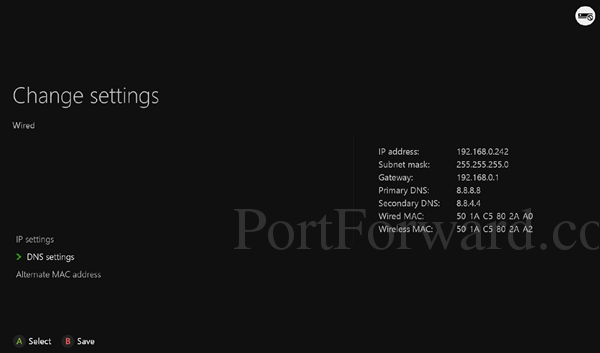 xbox one advanced settings dns settings