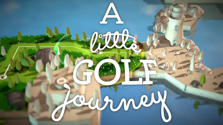 A Little Golf Journey game art showing course