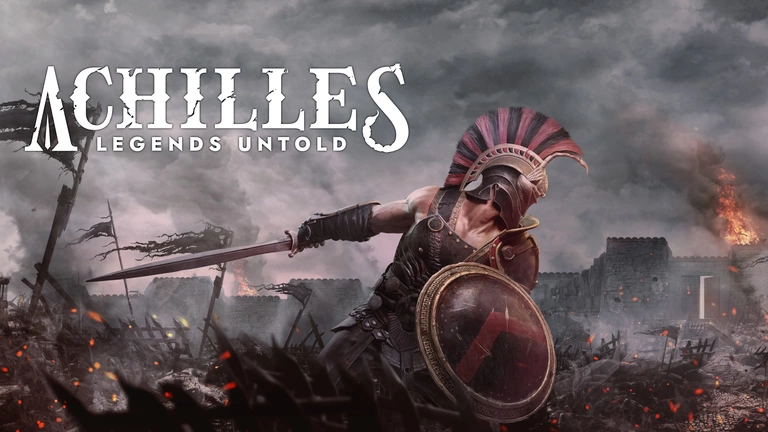Achilles: Legends Untold artwork featuring the Greek warrior Achilles on a battlefield