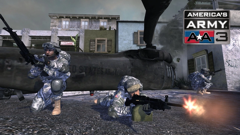 America's Army 3 game screenshot with logo
