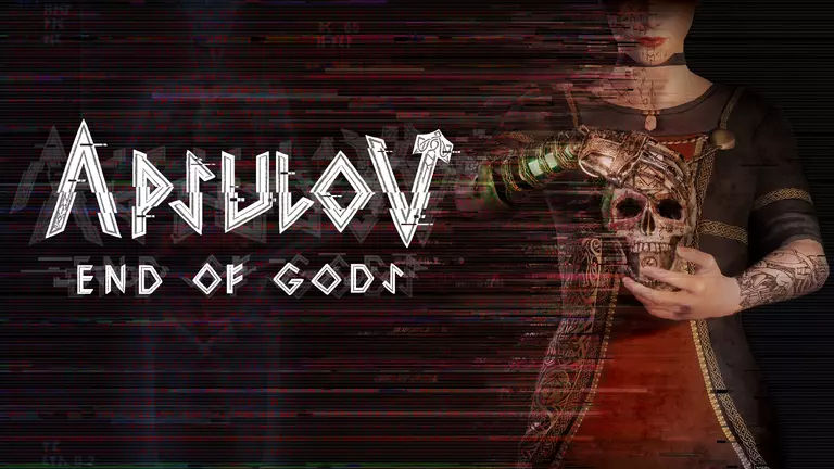 Apsulov: End of Gods game art showing a character holding a skull.
