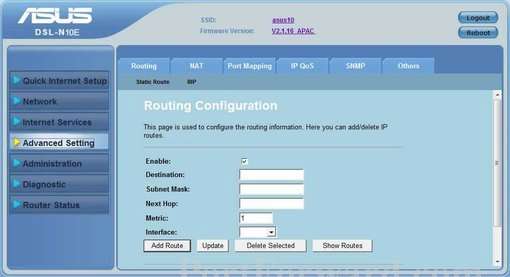 Asus dsl n10e настройка dsl