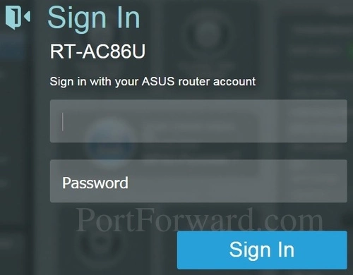 Asus RT-AC86U Login