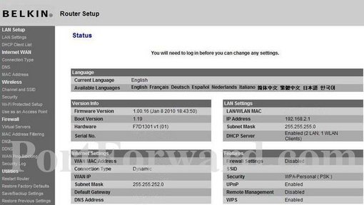 belkin router f7d1301 v1 setup