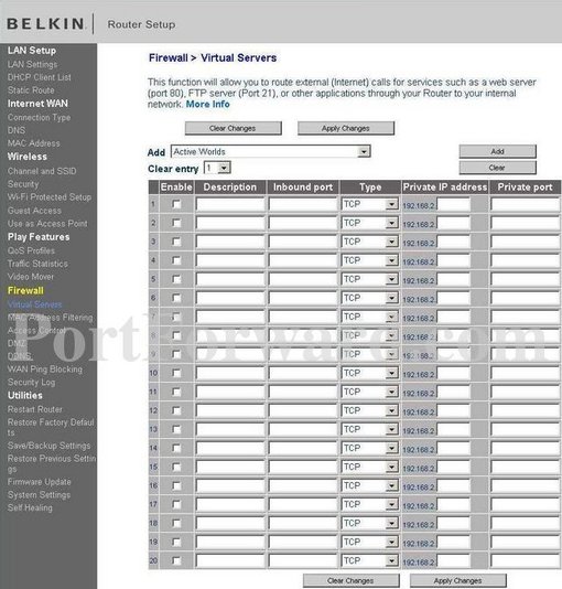 portforward belkin