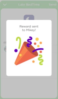 Image of reward sent