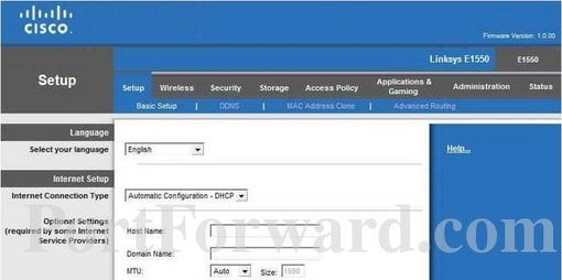 Fastest Cisco Linksys E1550 Router Port Forwarding Steps