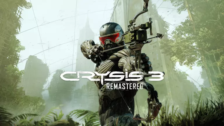 Crysis 3 Remastered game art showing super-soldier holding a bow.