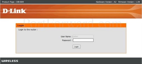 D-Link DIR-809 Login