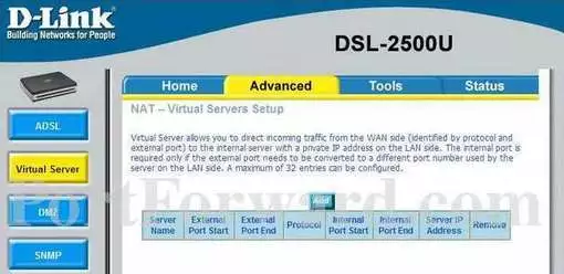 Dlink DSL-2500U
