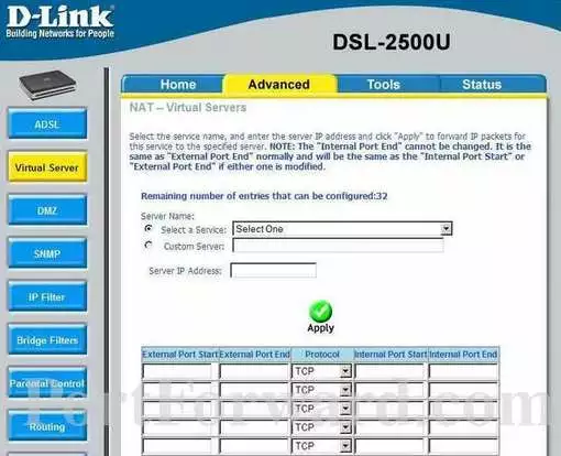 Dlink DSL-2500U