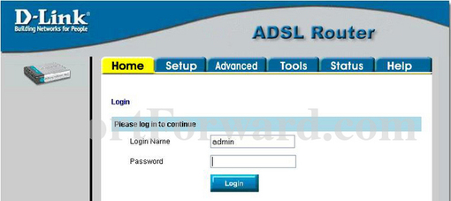 Dlink DSL-G604T Screenshot 1
