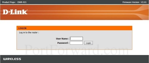 Dlink DWR-921 Login