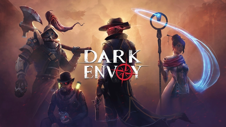 Dark Envoy game art showing characters holding their weapons.
