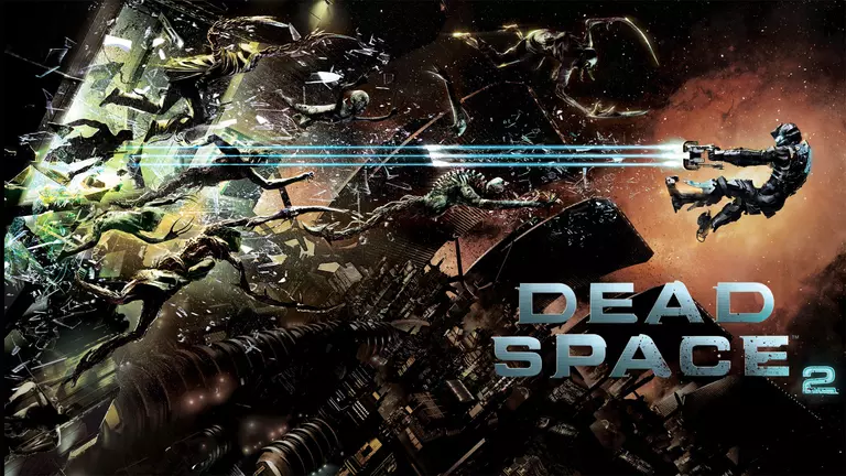 Dead Space 2 artwork featuring Isaac in combat with necromorphs