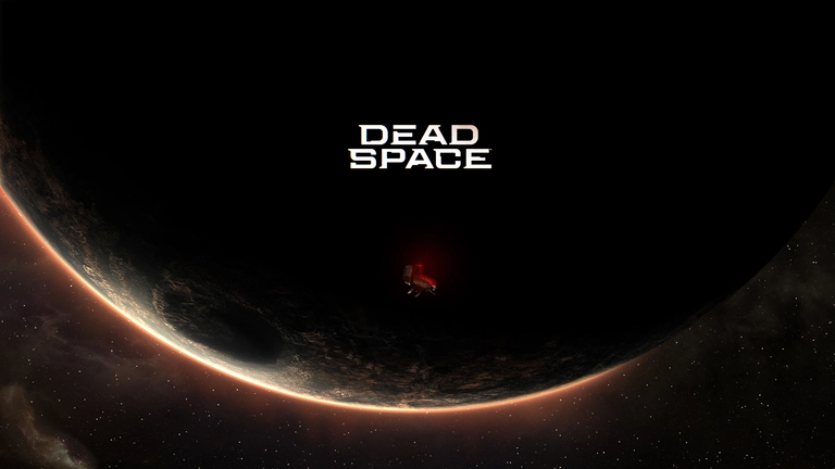 Dead Space artwork with ship floating in front of a planet
