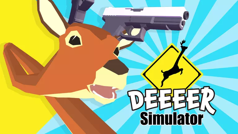 DEEEER Simulator artwork featuring your average everyday deer