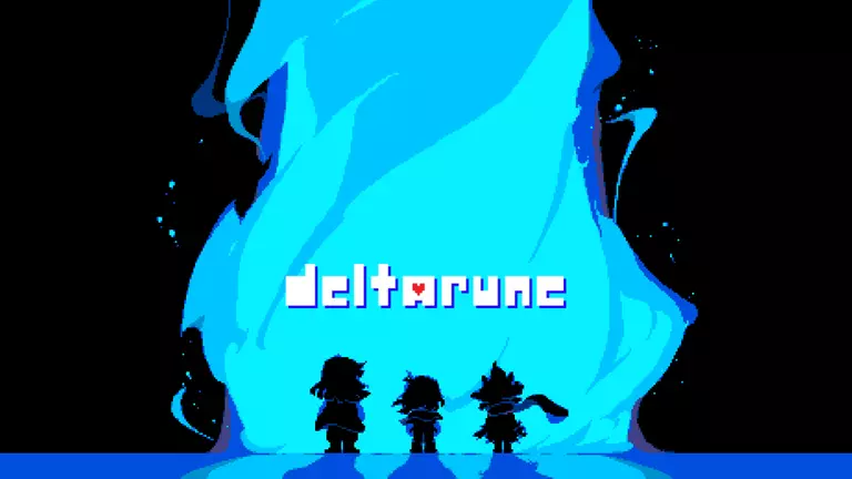 Deltarune game art showing characters in silhouette.