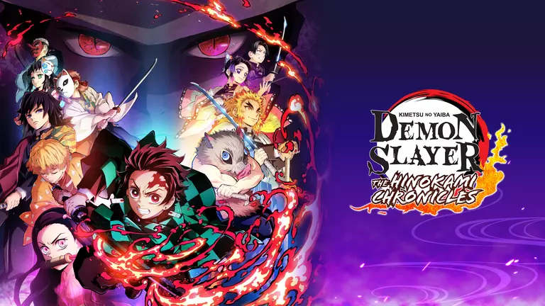 Demon Slayer -Kimetsu no Yaiba- The Hinokami Chronicles cover art with cast of characters