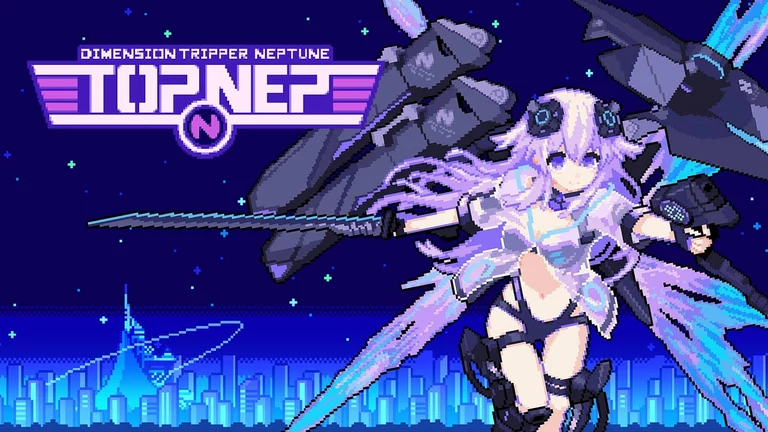 Dimension Tripper Neptune: Top Nep game art showing a player holding weapons.