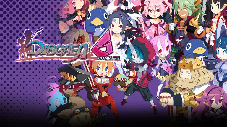 Disgaea 6 Complete game cover artwork featuring a cast of characters