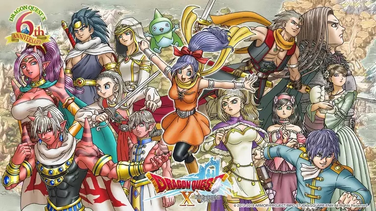 Dragon Quest X game art showing characters.