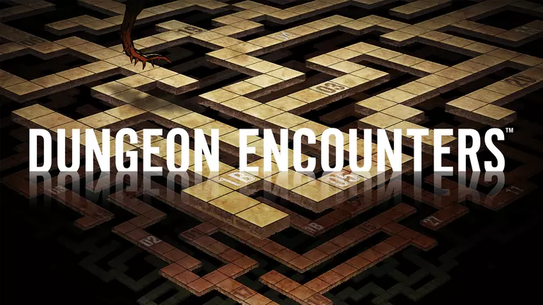 Dungeon Encounters game art showing a battle grid.
