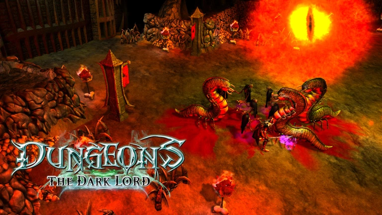 Dungeons: The Dark Lord game screenshot with logo