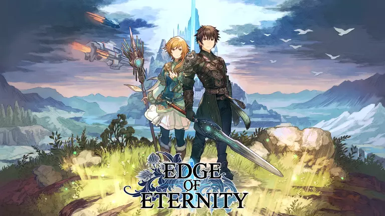 Edge of Eternity artwork featuring siblings Selene and Daryon