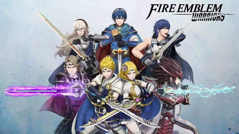 Fire Emblem Warriors artwork featuring various characters from the series