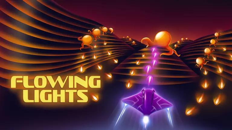 Flowing Lights game art showing neon lights.