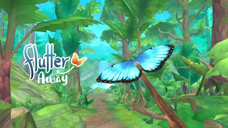 Flutter Away game screenshot with logo