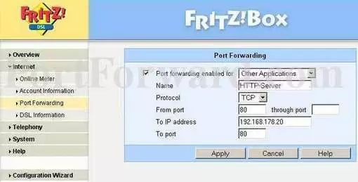 FRITZ Annex-Av06.03.91 port forward