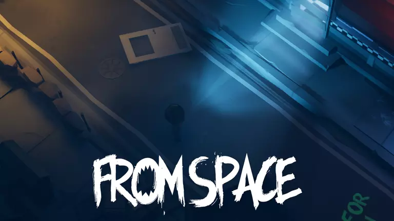 From Space game art showing mysterious scene in the background.