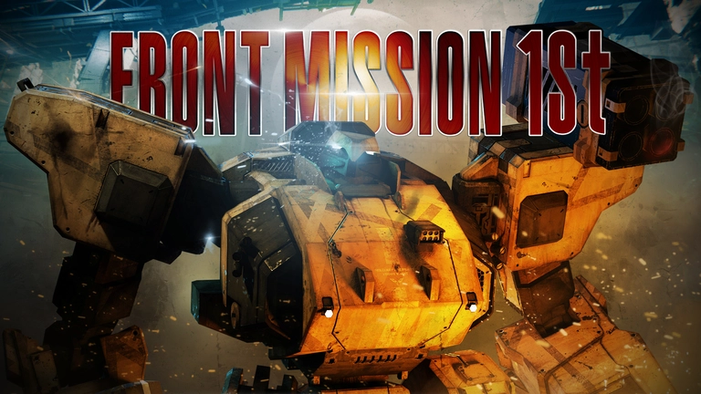 Front Mission 1st: Remake game cover artwork featuring a Wanzer
