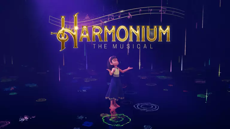 Harmonium: The Musical game cover artwork featuring Melody Macato