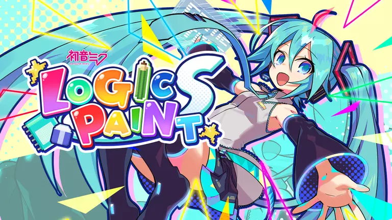 Hatsune Miku Logic Paint S game artwork featuring Miku Hatsune