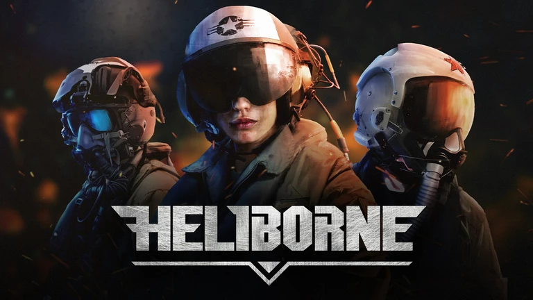Heliborne players in flight suits.