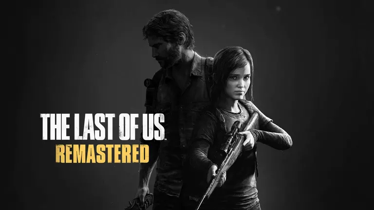 The Last of Us Remastered game artwork featuring Joel and Ellie