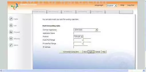 Hitron Technologies CVE-30360 port forward