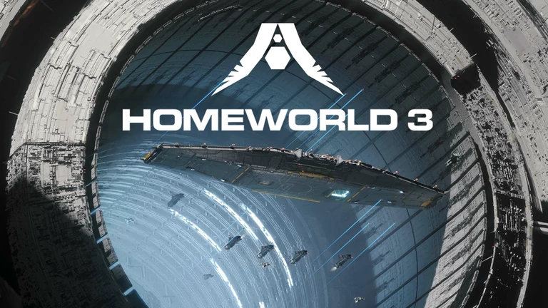 Homeworld 3 artworking showing ships leaving a station