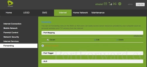 Huawei B68A Forwarding