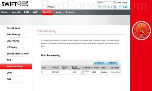 Huawei E5172s-920 Port Forwarding