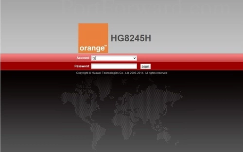 Huawei HG8245H - Orange Login