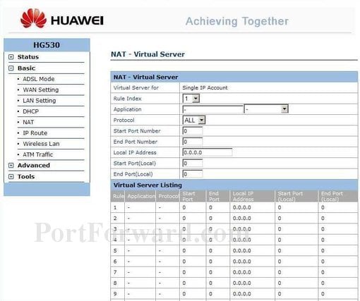 Manual Router Huawei Hg530