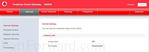 Huawei HG659 Internet Settings