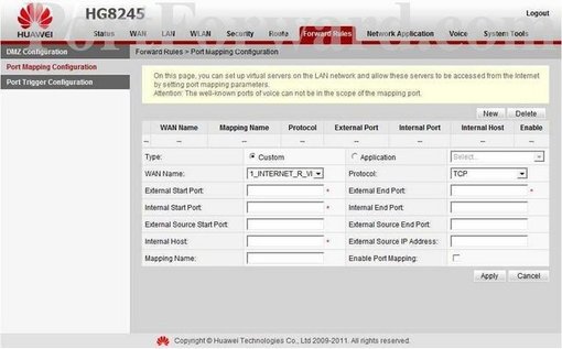 Fastest Way To Forward Ports On The Huawei Hg8245 Router 7900