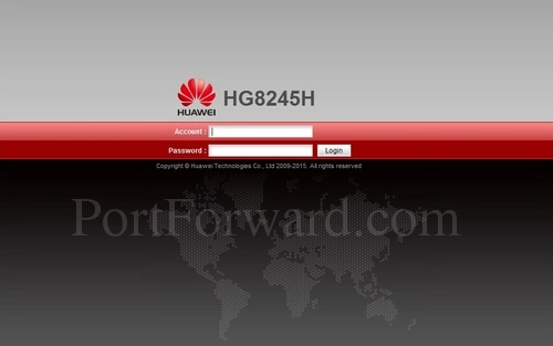 Huawei HG8245H Login
