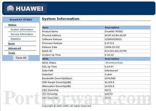 Huawei smartax mt880 настройка